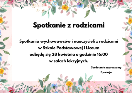 Zapraszamy na spotkanie 