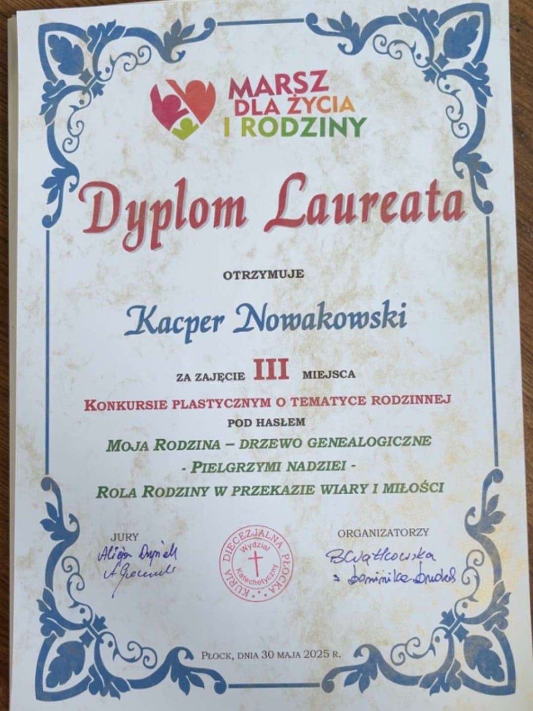 III miejsce dla Kacpra Nowakowskiego