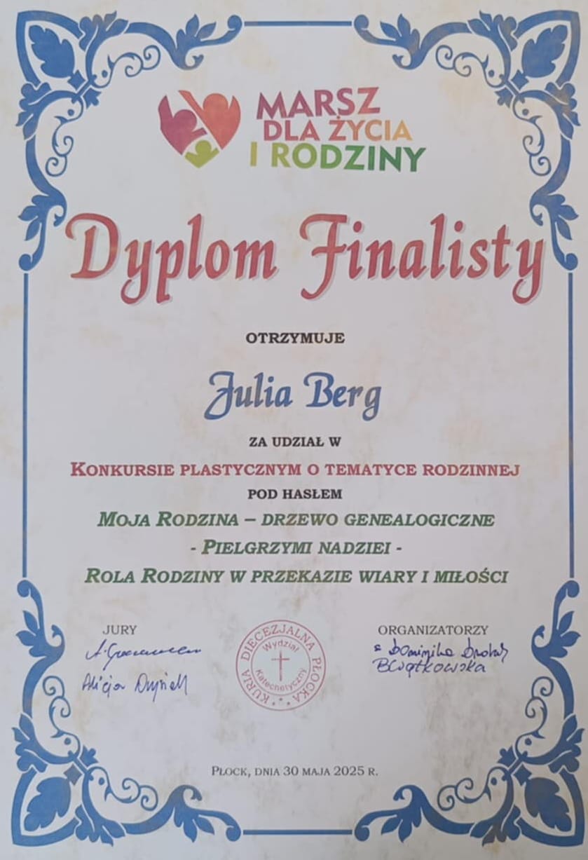 Wyróżnienie dla uczennicy Juli Berg