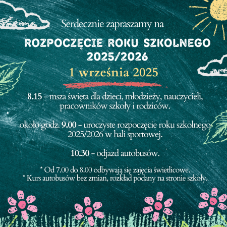 Rozpoczęcie roku szkolnego