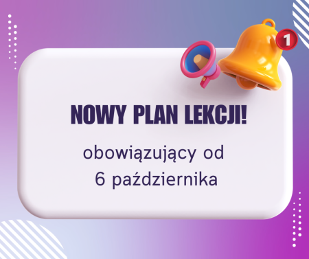 Nowy plan lekcji od 6.10