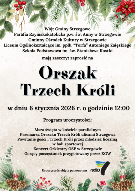 Zapraszamy do udziału w III Strzegowskim Orszaku Trzech Kóli