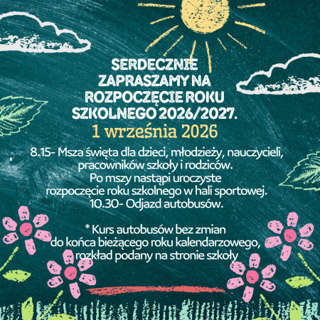 Uroczyste rozpoczęcie roku szkolnego 2026/2027